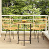 Gecheer 3 Piece Garden Dining Set Rattan Dining Set Garden Coffee Table D4U1