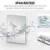 Bluetooth Bathroom Mirror With LED Lights Shaver Socket Demister 800x600mm