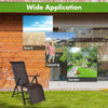 Adjustable Folding Reclining Rattan Chair Portable Chaise Lounge Chair