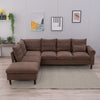 L-Shaped Corner Sofa, Sectional Couch with Built-in USB Port Chaise