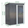 5 x 3ft Metal Garden Shed Outdoor Tool Storage Organizer Small House Organizer