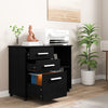 3-Drawer File Cabinet Mobile Lateral Filing Cabinet Printer Stand w/5 Wheels