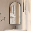 Arched Bathroom Mirror Cabinet Metal Framed Wall Mounted For Bathroom Corner