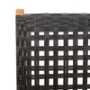 Reclining Garden Chairs 4 pcs Black Poly Rattan and Solid Wood D3D5