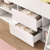 Cabin Bed Kids Mid Sleeper with Chest of Drawers and Ladder Wooden Bed Frame