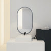 Metal Oval Black Frame Bathroom Bedroom Glass Makeup Vanity Mirror Wall Mounted