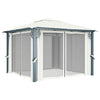 Gazebo with Curtain 300x300 cm Cream Aluminium