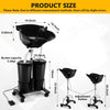 Hairdressing Shampoo Bowl Portable Salon Mobile Hair Washing Backwash Basin Sink