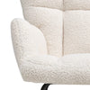 Teddy Fleece Relax Rocking Chair Modern Accent Chair with Wood Legs Living Room