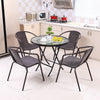 Garden Bistro Patio Furniture Set Folding Table Chairs Outdoor Indoor Rattan NEW
