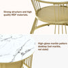 Nesting Coffee Table Set of 2 Marble Effect Side End Table for Living Room