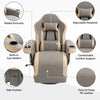 Manual Recliner Armchair PU Sofa Chair w/ Adjustable Leg Rest & 135° Reclining
