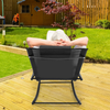 Outdoor Garden Rocking Chairs / 2 Styles Includes Pillow or Side Bag/Steel Frame
