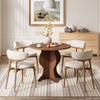 Round Dining Table for 4, 31.5'' Modern Farmhouse Kitchen Table for Dining Room