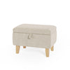 Upholstered Footstool with Storage Bench Chair Ottoman Pouffe Seat Stool Box