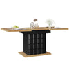 Extendable Dining Table with Storage Cabinet 110-140 cm Kitchen Telescopic Table