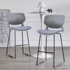 Set of 2 Pieces Upholstered Plastic Barstools Kitchen Dining Bar Chairs Seats UK