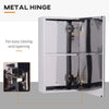 Narrow Style Bathroom Mirror Cabinet with Hidden Storage 2-Tier Shelving