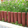 Set of 5 Brown Plastic Palisade Garden Edging Plant Border Fence Hammer-in Lawn