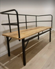 Vintage Industrial Bench Metal Dining Chair 2 Seater Hallway Kitchen Rustic Seat