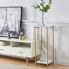 90cm Plant Stand 2/3-Tier Flower Holder Tall Side End Table with Golden Frame