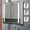 LED Illuminated Bathroom Mirror Cabinet IP44 Demister Sensor Anti-fog Bluetooth