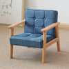 Solid Wood Frame Scandi Fabric Tub Armchair Padded Single Sofa Couch Loveseat UK