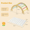 2-in-1 Wooden Arch Rocker Toddlers Double-Sided Climbing Arch with Soft Cushion