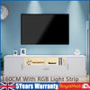 Modern Black TV Unit with RGB LED Lights Entertainment Cabinet Stand Efzfqdgarxg