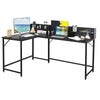 L-Shaped Corner Computer Desk Industrial PC Table Workstation Home Office Large