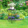 Outdoor Plant Stand Mosaic Round Side Table Accent End Table Bistro Coffee Table