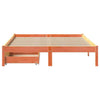 Bed Frame with Drawers Wax Brown 150x200 King Size Solid Wood Pine M4S0