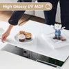 High Gloss Coffee Table Lift Up With StorageSofa End Table LED Light Modern
