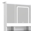 White Vanity Table with LED Mirror, Drawers, Jewellery & Shelf, Bedroom