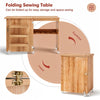 Folding Sewing Table 2 IN 1 Rolling Craft Table Home Office Desk Workstation UK