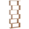 White Wooden S Shape Storage Display 6 Shelves Room Divider Unit Chest Bookshelf