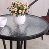 Round/Square Garden Patio Coffee Bistro Table Glass Outdoor Summer Parasol Hole