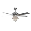 Chic LED Ceiling Fan Modern Chandelier Lamp Living Room Bedroom Pendant Light