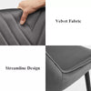 2X Modern Bar Stools Velvet Breakfast Stool Kitchen Pub Chair Metal Leg