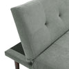 Fabric Sofa Bed 2 Seater Settee Recliner Sleeper Click-Clack Sofabed Couch Grey