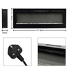Electric Fireplace Wall Mounted Inset Into Fire Heater LED 9 Flames with Remote