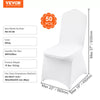 50PCS Stretch Spandex White Folding Chair Covers General Wedding Universal