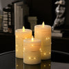 3 OR 5PCS LED Flameless Candles Remote Flickering Pillar Timer Battery Operated