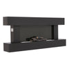 Wall Mounted Fireplace Matte Black Surround Remote Electric Fire Media LED Flame
