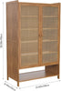 6-Tier Breathable Shoe Cabinet with Doors, Sturdy Storage for Hallway, Brown