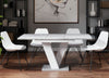 Grey White Dining Kitchen Table Extending 120 160cm V Leg Concrete 6 8 Masy