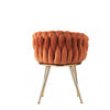 Velvet Dining Chair with Door Knocker Ring Windsor Dressing Room Chair 1/2/4/6