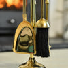 Polished Brass Four Piece Fireside Companion Set - 40cm