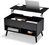Coffee Table With Storage Lift Top Up Drawer Shelf Wooden Living Room Furniture