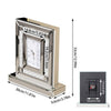 Sparkly Mirrored Crushed Crystal Filled Diamond Mantle Clock Glass Table Clock